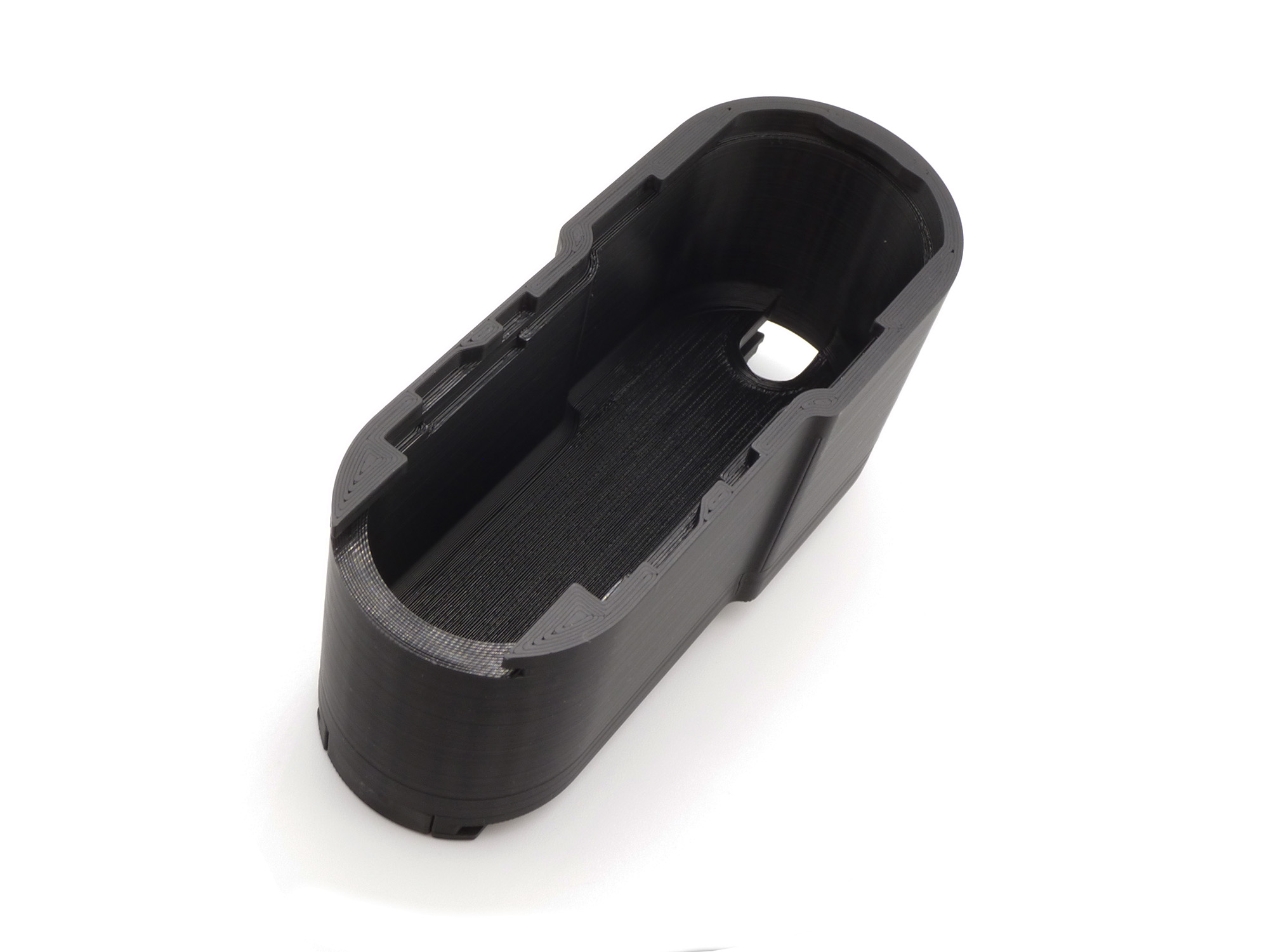 An additional top-down view showing the interior space of the buttstock extension