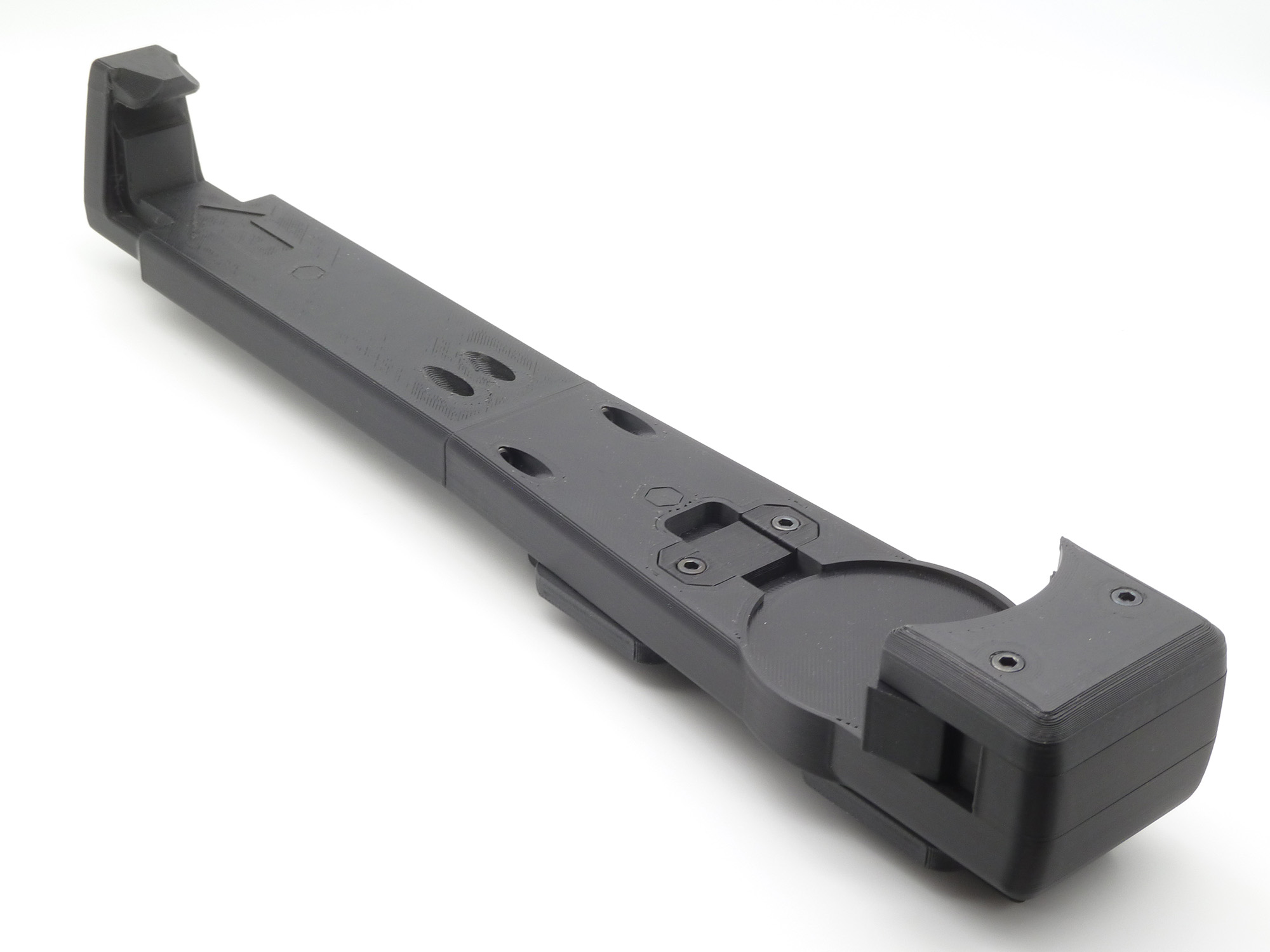 A reverse view, angled looking downward